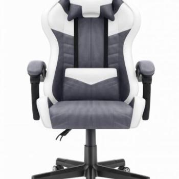 Gamer szék HC-1004 - szürke-fehér kép