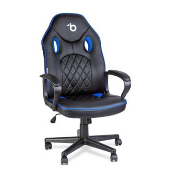 Gamer szék karfával – fekete / kék – 71 x 53 cm / 53 x 47 cm kép