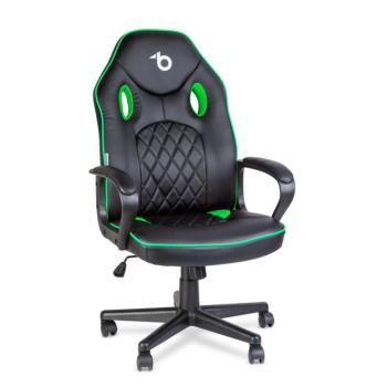 Gamer szék karfával – fekete / zöld – 71 x 53 cm / 53 x 47 cm kép