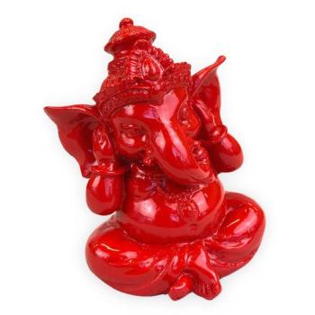 GANESHA piros 3 részes szobor szett kép