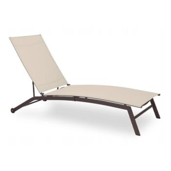 GardenLine kerti napozóágy, nyugágy – Bézs – 195 x 63 x 90 cm kép