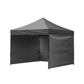 GardenLine Kerti pavilon 3 oldalfallal – Szürke – 3 x 3 m kép