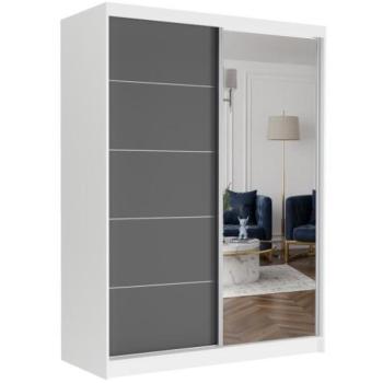 Gardróbszekrény Rivano I. 150×200×60cm – fehér, antracit kép