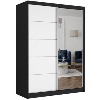 Gardróbszekrény Rivano I. 150×200×60cm – fekete, fehér kép
