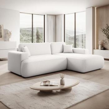 GARY boucle fehér jobbos sarokkanapé kép