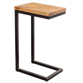 GASTON fekete mangófa fém lerakóasztal kép