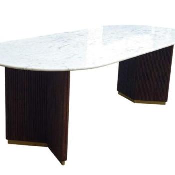 GATSBY fehér márvány étkezőasztal 240 cm kép