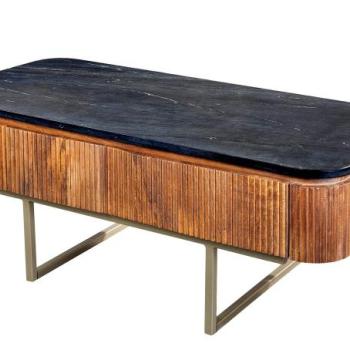 GATSBY fekete-arany mangófa dohányzóasztal kép