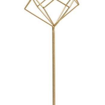 Geometrikus asztali dekoráció 50 cm , arany-fehér - CARRES kép