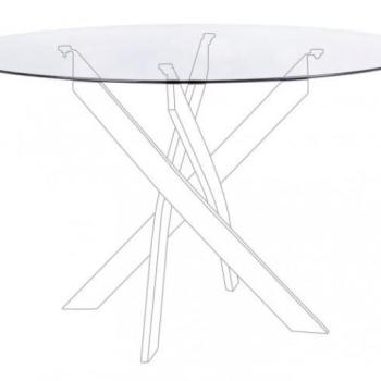 GEORGE átlátszó kerek üveg asztallap - SZÉPSÉGHIBÁS kép