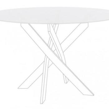 GEORGE fehér kerek üveg asztallap 120cm kép