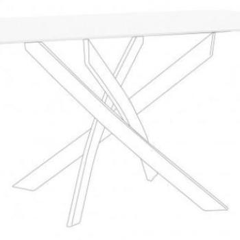 GEORGE fehér üveg asztallap 160cm kép