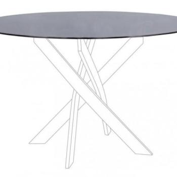 GEORGE szürke kerek üveg asztallap 120cm kép