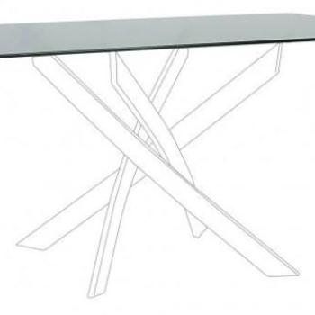 GEORGE szürke üveg asztallap 160cm kép