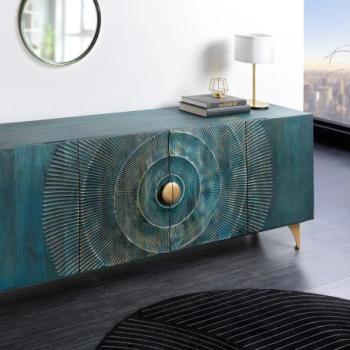 GOLDEN SUNSET türkiz tálalószekrény 177 cm kép