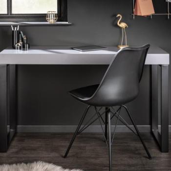 GREY DESK szürke és fekete mdf íróasztal kép