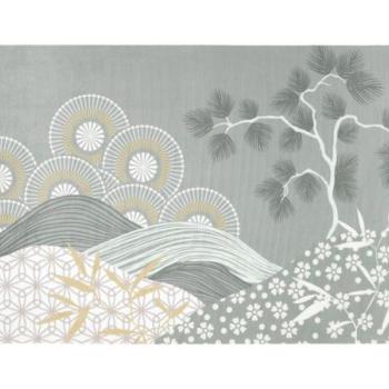 Gumiszőnyeg, tájat ábrázoló, zöld - fehér - sárga, 45x75 cm - YUKI kép