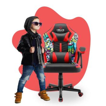 Gyerek gamer szék HC-1001 - fekete-piros kép