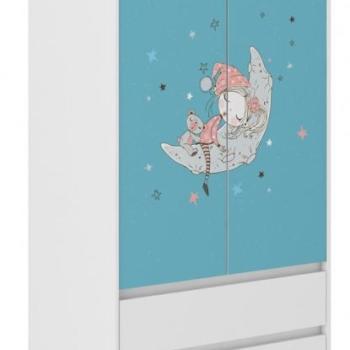 Gyerek gardróbszekrény Alvó kislány 180 x 55 x 90 cm kép