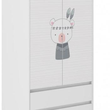 Gyerek gardróbszekrény Cuki állatka 180 x 55 x 90 cm kép