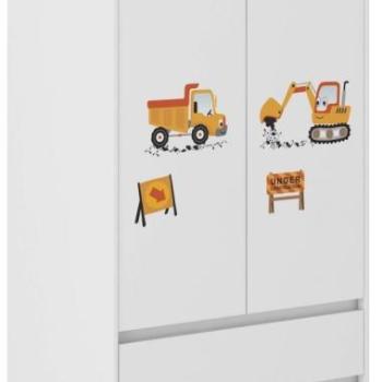 Gyerek gardróbszekrény Építkezés 180 x 55 x 90 cm kép