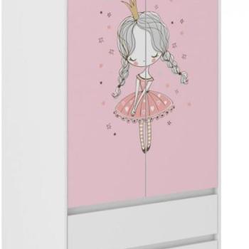 Gyerek gardróbszekrény Hercegnő 180 x 55 x 90 cm kép