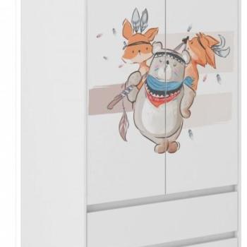 Gyerek gardróbszekrény Maci 180 x 55 x 90 cm kép