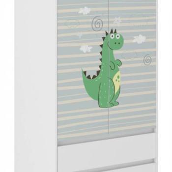 Gyerek gardróbszekrény Mesebeli sárkány 180 x 55 x 90 cm kép