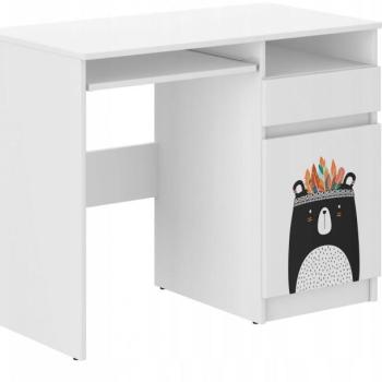 Gyerek íróasztal 76 x 50 x 96 cm - Fekete indián maci kép