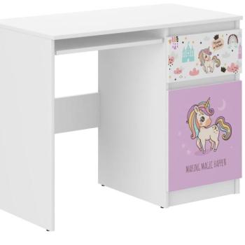 Gyerek íróasztal rózsaszín egyszarvúval 77x50x96 cm kép