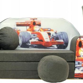 Gyerek kanapéágy 98 x 170 cm - Piros versenyautó kép