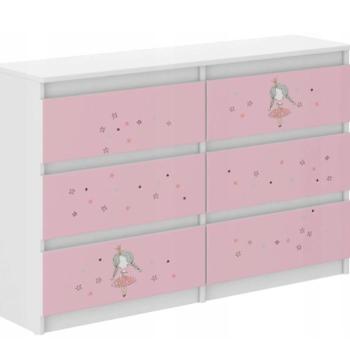 Gyerek komód 77 x 30 x 140 cm - Balerina kép