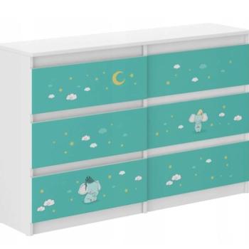 Gyerek komód 77 x 30 x 140 cm - Cuki elefánt kép