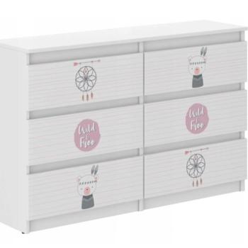 Gyerek komód 77 x 30 x 140 cm - Cuki indián maci kép