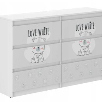 Gyerek komód 77 x 30 x 140 cm - Cuki maci kép