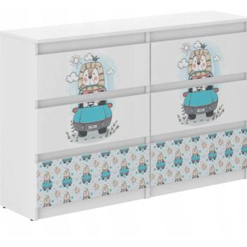 Gyerek komód 77 x 30 x 140 cm - Cuki oroszlán kép