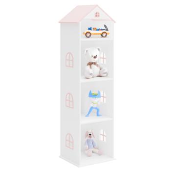 Gyerek könyvespolc, fehér/rózsaszín, MAISON TYP 2 kép