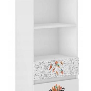 Gyerek könyvespolc fiókokkal 180 x 33 x 60 cm - Cuki maci kép