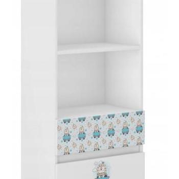 Gyerek könyvespolc fiókokkal 180 x 33 x 60 cm - Cuki oroszlán kép