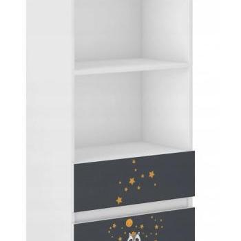 Gyerek könyvespolc fiókokkal 180 x 33 x 60 cm - Éjszakai égbolt kép