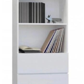 Gyerek könyvespolc fiókokkal 180 x 33 x 60 cm - fehér kép