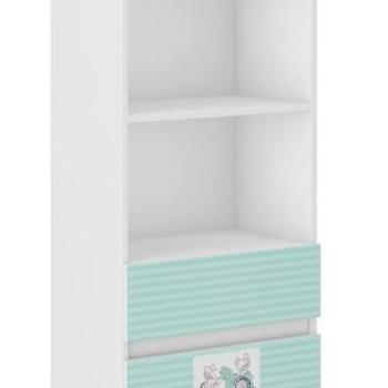 Gyerek könyvespolc fiókokkal 180 x 33 x 60 cm - Három egér kép