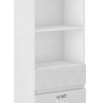 Gyerek könyvespolc fiókokkal 180 x 33 x 60 cm - Maci kép