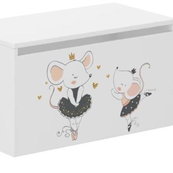 Gyerek tárolódoboz egér mintával – 40 × 40 × 69 cm kép