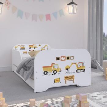 Gyerekágy ágyneműtartóval 140 x 70 cm - Munkagépek kép