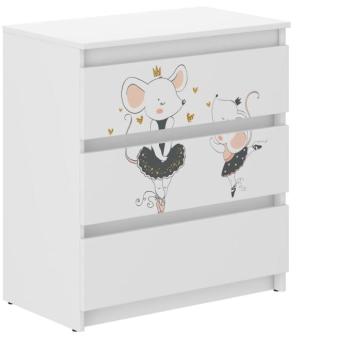 Gyerekszobai komód egér mintával 76x40x70 cm kép