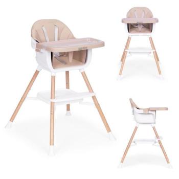 Gyermek étkezőszék 2in1 állítható pultal bézs kép