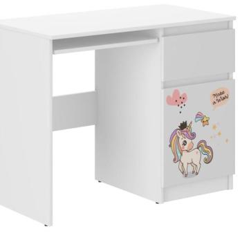Gyermek íróasztal szivárványos egyszarvúval 77x50x96 cm kép