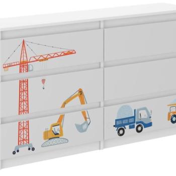 Gyermek komód teherautó motívummal 77x30x120 cm kép