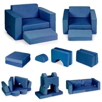 Gyermek moduláris kanapé - 8 részes, többféle színben kék kép